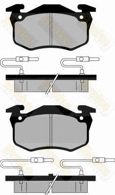 BRAKE ENGINEERING pa352 -  Комплект тормозных колодок, дисковый тормоз